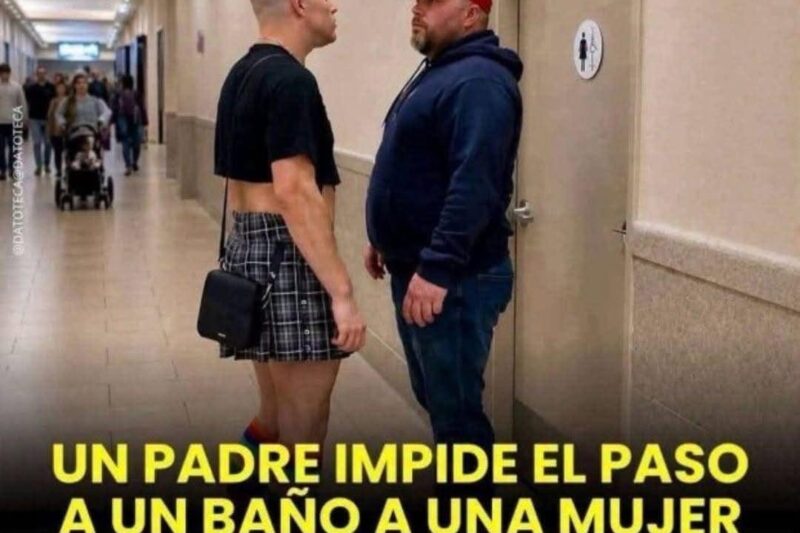 Padre impide el paso a un baño y desata polémica por una mujer trans